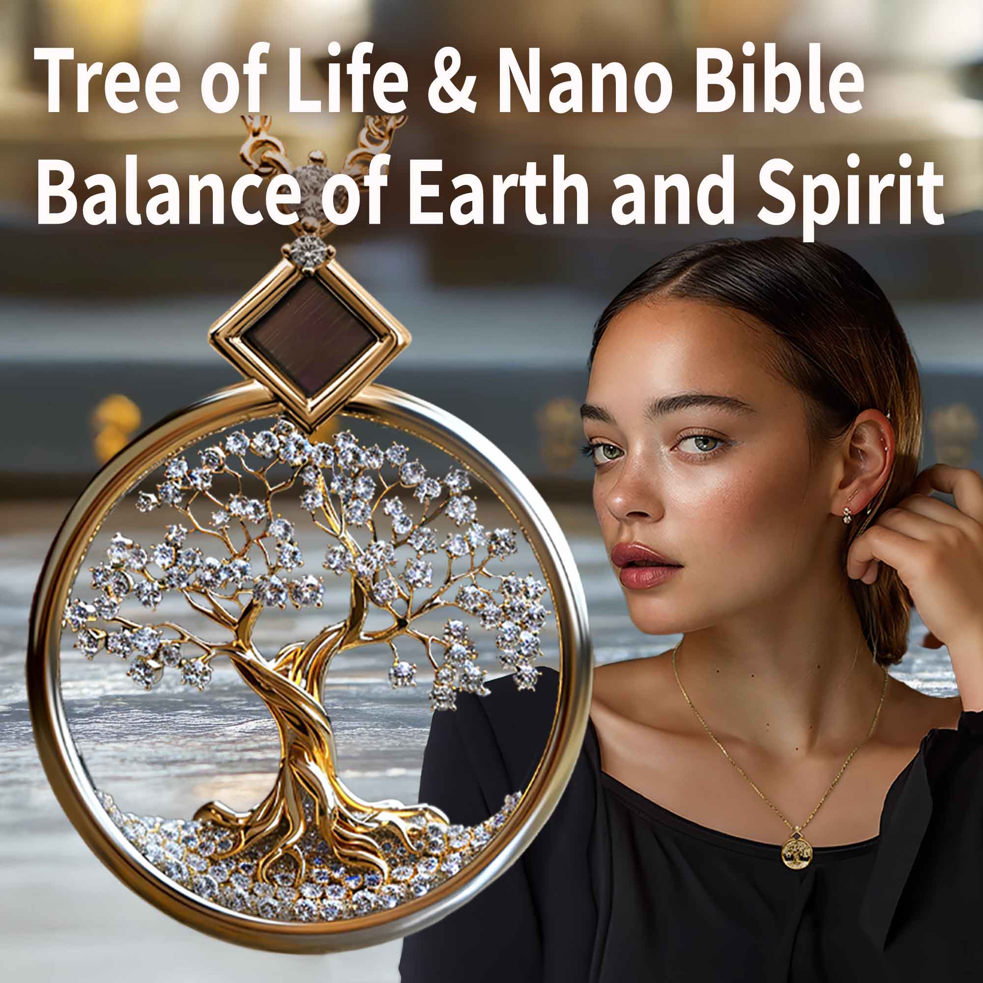 Christmas Gifts for Pregnant Wife - Infinity Necklace in Gold and Silver with Bible Inside - My Nano Jewelry